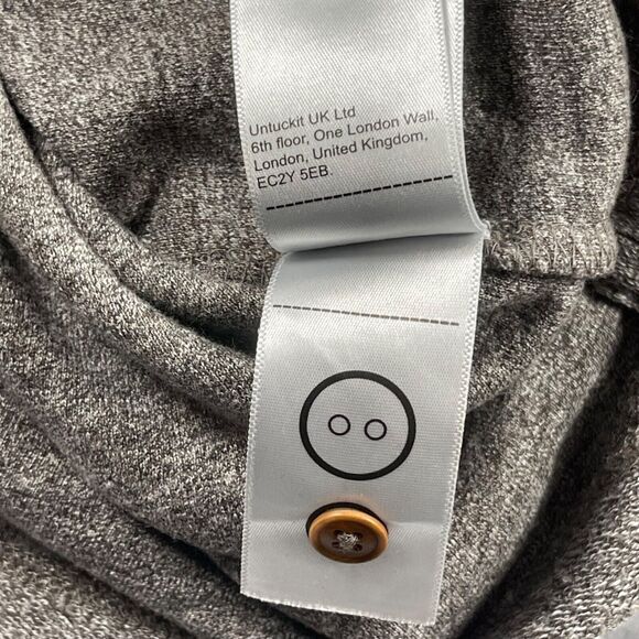 UNTUCKit Henley Shirt Large Gray Cotton Blend Long Sleeve Urey 40983 - Picture 16 of 16